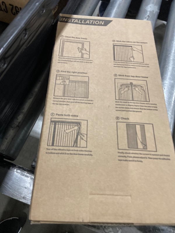 Photo 1 of Magnetic Screen Door?Screen Door Mesh?Keep Bugs Out, Heavy-Duty Mesh Curtain,Pet and Kid Friendly, Works with Front Doors, Sliding Doors?32x80 Inch ?Black