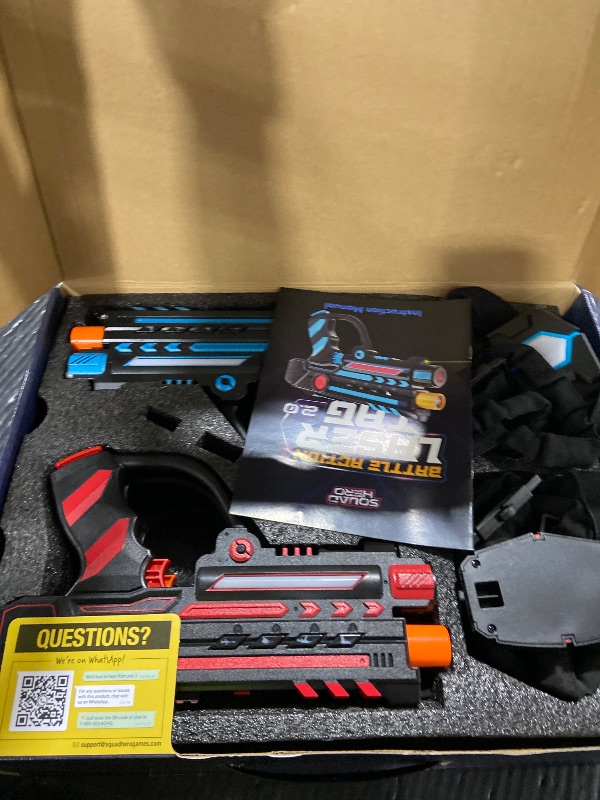 View 3 of Squad Hero Rechargeable Laser Tag 360° Sensors + LCDs - Set of 4 - Easter Gift Ideas for Kids Teens and Adults Boys & Girls Family Fun - Cool Teenage Lazer Group Activity, Teen Gifts Ages 8+ Year Old