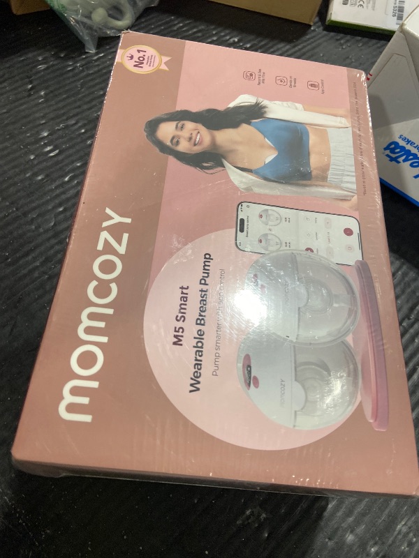 Photo 1 of Momcozy M5 Smart APP Controlled Wearable Breast Pump, Hands-Free Wireless Electric Pump, 3 Modes 9 Suction Levels, BPA-Free, Portable Lightweight, 24mm Flange, 2-Pack Cozy Red