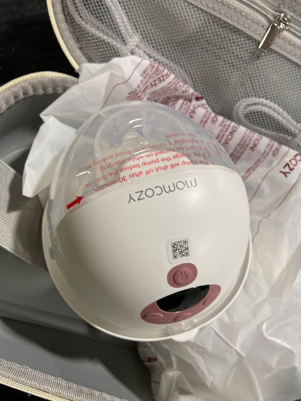 Photo 1 of Momcozy M5 Smart APP Controlled Wearable Breast Pump, Hands-Free Wireless Electric Pump, 3 Modes 9 Suction Levels, BPA-Free, Portable Lightweight, 24mm Flange, 2-Pack Cozy Red