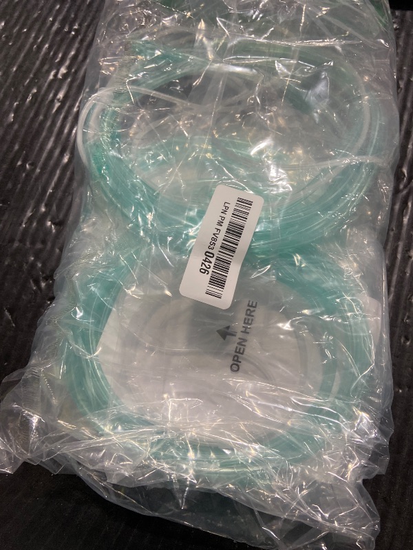 Photo 1 of 10 Pack High-Flow Ultra Soft Nasal Oxygen Cannula, Green Crush Resistant Tubing with Standard Connection 6.6 Feet