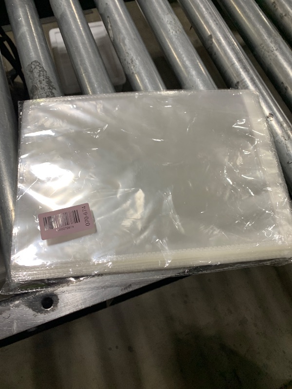 Photo 1 of 100 Pieces (9x12 Inch) Clear Plastic Bags for Packaging, Clothing & T-Shirts Strong Packing Self Adhesive Cellophane Bag
