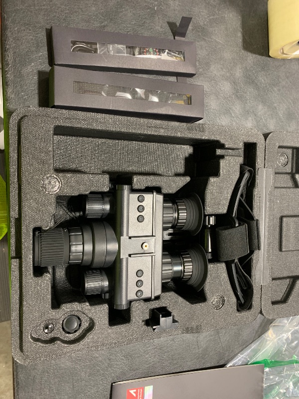 Photo 1 of 4K Night Vision Goggles with 8X Zoom & Manual Focus - Helmet-Mountable HD Infrared Binoculars for Hunting Camping Surveillance, 64GB SD Card Included, USB-C Rechargeable (12 Hour Battery Life)