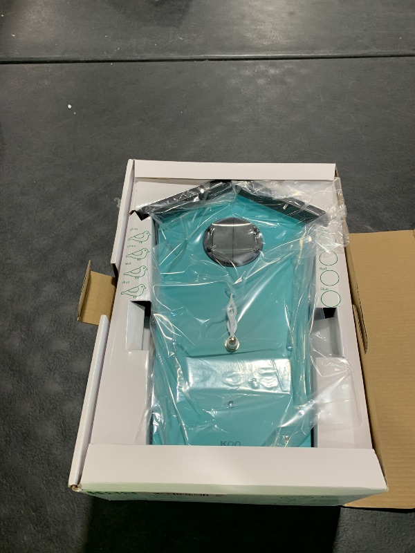 Photo 1 of KOOKOO Birdhouse Petrol Limited Edition, Modern Design Cuckoo Clock with 12 Natural Bird Voices or Cuckoo Call