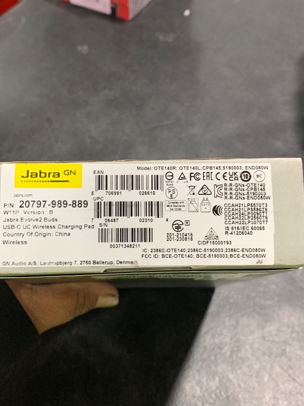 Photo 1 of Jabra Evolve2 True Wireless Bluetooth Earbuds with Wireless Charging Pad - Active Noise Cancellation, MultiSensor Voice Technology - Certified to Work with Your Virtual Meeting Apps - Black