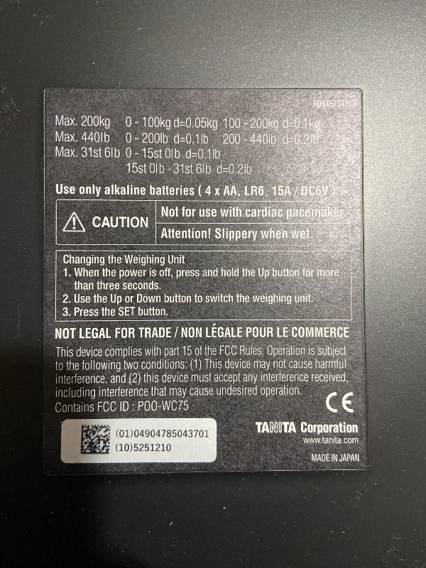 Photo 1 of TANITA's RD-545 InnerScan PRO, FDA Cleared, World's Only Consumer Multi-Frequency, Segmental Body Composition Scale