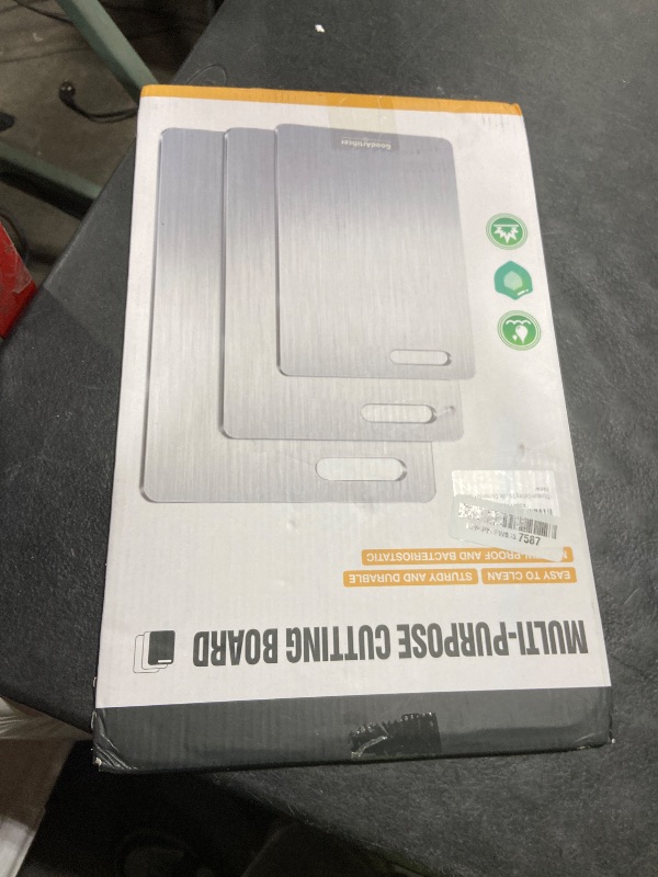 Photo 1 of Titanium Cutting Boards Set of 3, 100% Pure Titanium Kitchen Cutting Board, Double-Sided Non-Toxic Cutting Board, Ideal for Slicing and Dicing Meats, Features Handle, Dishwasher Safe