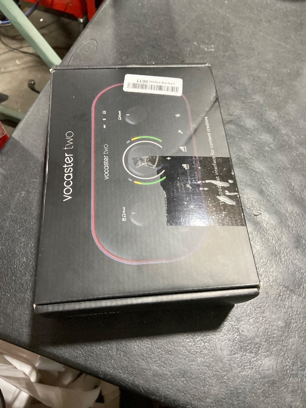 Photo 1 of Focusrite Vocaster Two — Podcasting Interface for Recording Host and Guest. 2 Mic Inputs and Headphone Outputs, with Auto Gain, Enhance, and Mute. Small, Lightweight, and Powered by Computer