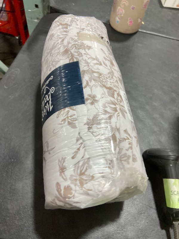 Photo 1 of WONGS BEDDING California King Quilt Sets, Brown Quilt Bedding Set with 2 Pillowcases, Botanical Quilt for Cal King Bed, Soft Microfiber Lightweight Coverlet Bedspread for All Season (112"×96")