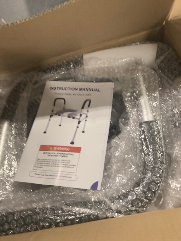 Photo 1 of Toilet Seat Riser for Seniors, Raised Toilet Seat with Handles - FSA/HSA Eligible, Adjustable Height & Width, Supports 400 lbs - Universal Fit for Elderly, Handicap, Post-Surgery & Pregnancy