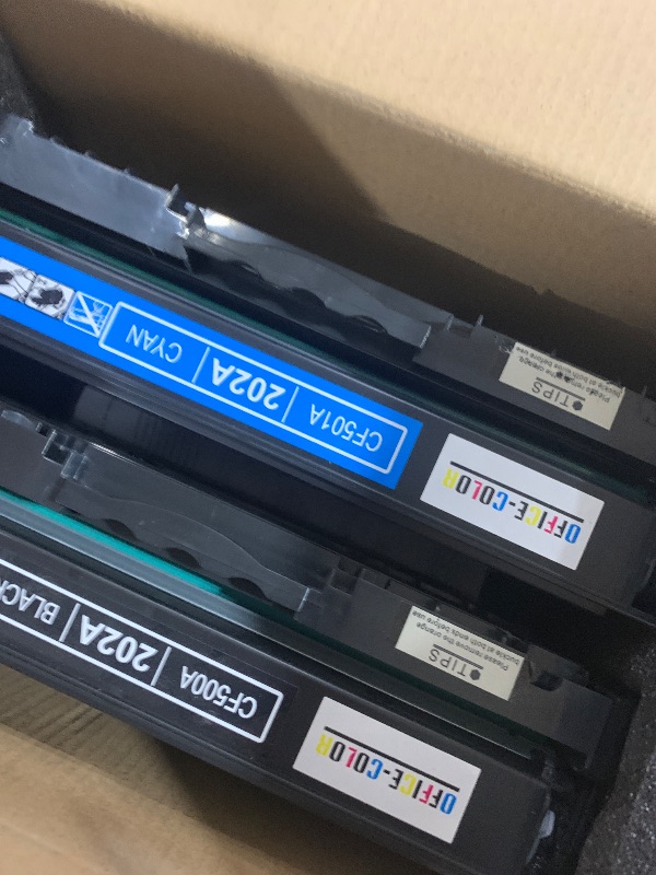 Photo 1 of 202A Toner Cartridges - Replacement for HP Color LaserJet Pro M254dw M254 MFP M281cdw, M281fdw M281fdn M281 Series (Black,Cyan,Magenta,Yellow 4Pack)