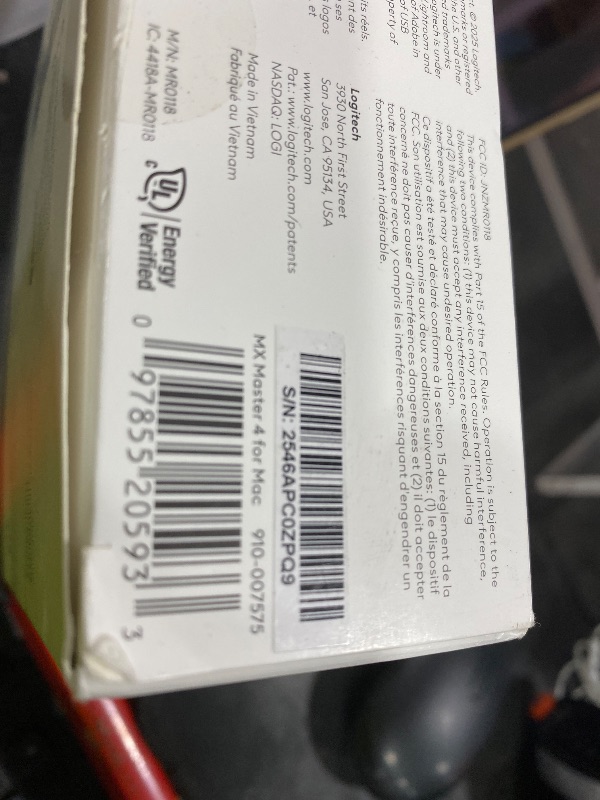 Photo 1 of Logitech MX Master 4 for Mac, Ergonomic Bluetooth Mouse with Advanced Performance Haptic Feedback, Ultra-Fast Scrolling, USB-C Charging, MacOS, iPadOS, Windows - Space Black 