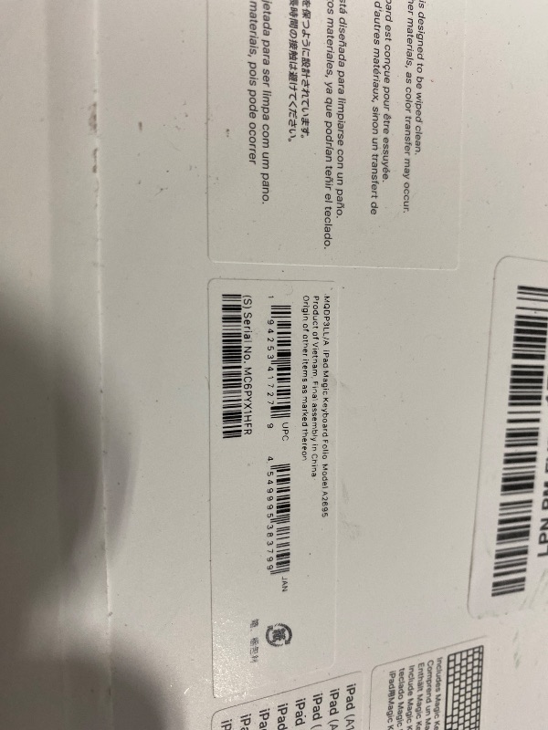 Photo 1 of Apple Magic Keyboard Folio: iPad Keyboard and case for iPad (A16 and 10th Generation), Detachable Two-Piece Design That attaches magnetically, Built-in trackpad, US English – White