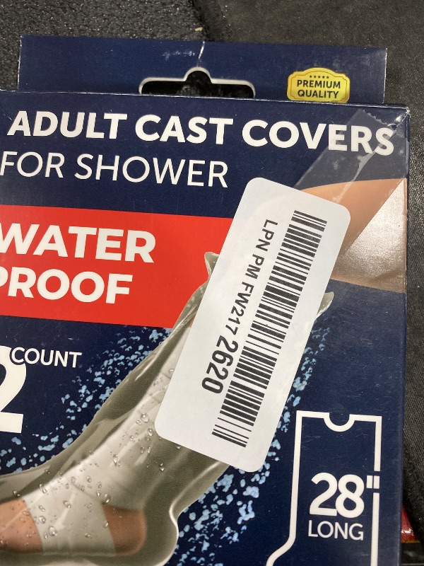 Photo 1 of 100% Waterproof Cast Covers for Shower Leg - 2pk - Tight Seal - Reusable Adult Half Leg Cast Protectors - Knee, Ankle, Foot - After Surgery Bandage and Dressing Cast Bag for Wounds and Burns