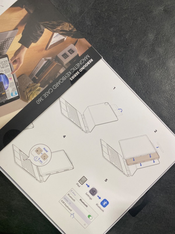 Photo 1 of ESR iPad Pro 13 Inch Case with Keyboard (M5/M4, 2025/2024), iPad Pro 13 Keyboard Case with Easy-Set Magnetic Stand, Portrait/Raised Modes for iPad Pro 13, Removable, Rebound 360 Series, Black