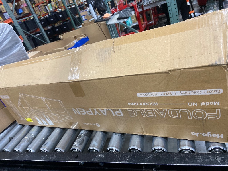 Photo 1 of Foldable Baby Playpen,59x71 Inches Portable Playpen,Collapsible Play Pen for Babies and Toddlers,Indoor & Outdoor Baby Fence Play Area,Cold Gray