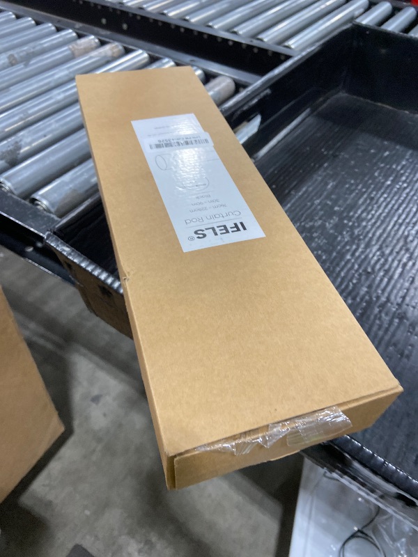 Photo 1 of IFELS Heavy Duty Curtain Rods for Windows 48 to 84 Inch, 1 Inch Adjustable Black Curtain Rod with Easy Installation and Modern Design (A1,Black,30-90")