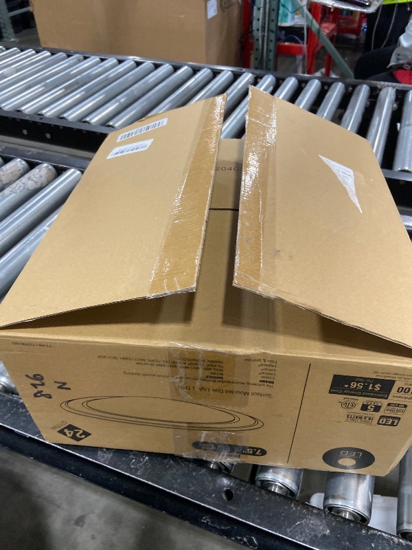 Photo 1 of Lunabode LED 7.5" LED Dimmable Flush Mount Light Fixture - Closet Light, 16.5W (120W Equivalent), 120V, 5000K, Wet Location - 4/6" J-Box (Bright White, 24 Pack)