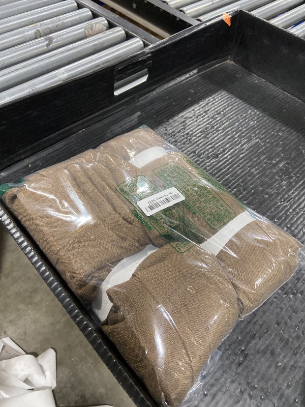 Photo 1 of Brown Pleated Linen Curtains 108 Inches Long Farmhouse Semi Sheer Memory Trained Shape Pinch Pleat Drapes with Hooks Back Tab Ripple Fold Curtain for Bedroom Living Room 42x108