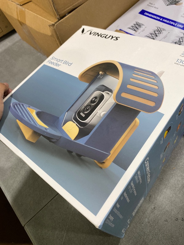 Photo 1 of Smart Bird Feeder with Camera, 2.5K UHD Bird Feeder Camera Solar Powered, Sensitive AI Identification, Instant Alerts Capture Video, IP66 Waterproof for Outdoor, Ideal Gift, Blue