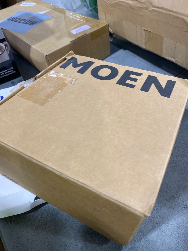 Photo 1 of *USED** Moen Genta LX Brushed Nickel Pressure Balancing Eco-Performance Modern Shower Trim Including Showerhead, Shower Handle, and Tub Spout (Posi-Temp Valve Required), T2473EPBN