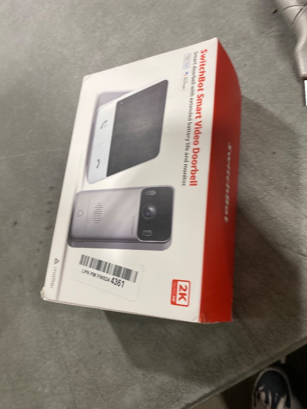 Photo 1 of SwitchBot Video Doorbell Camera Wireless with Monitor, No Subscription, 4.3 Inch Screen, Battery Powered, Head-to-Toe View, 2K FHD, 2-Way Audio, Motion Detection, Works with Alexa/Goole/Home Assistant