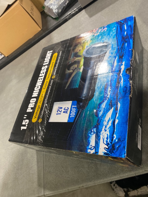 Photo 1 of Jeavle Pool Lights for Inground Pool, Direct Replacement for Pentair GloBrite, 1.5 Inch LED Color Inground Pool & Spa Light, IP68 Waterproof, AC12V, 100 ft Cord