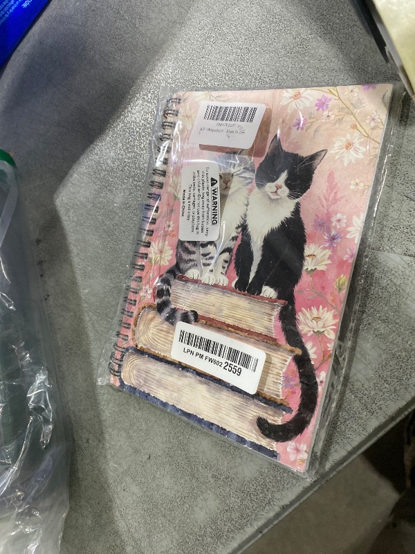 Photo 1 of 100 Pages Daily Planner 2026, A5 Wirebound Weekly Monthly Yearly Planner with Dated Calendar for Organizing Goals & Tasks (Cat Cover A)