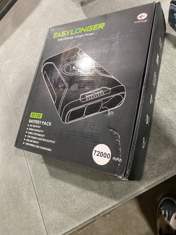 Photo 1 of EASYLONGER CPAP Battery Backup Power Supply ES720, 266.4Wh(Exceeds Airline Limit) for AirSense 11, AirSense 10, AirCurve 10, AirMini, Philips Dreamstation/ 2, Emergency Battery for Outdoor Camping