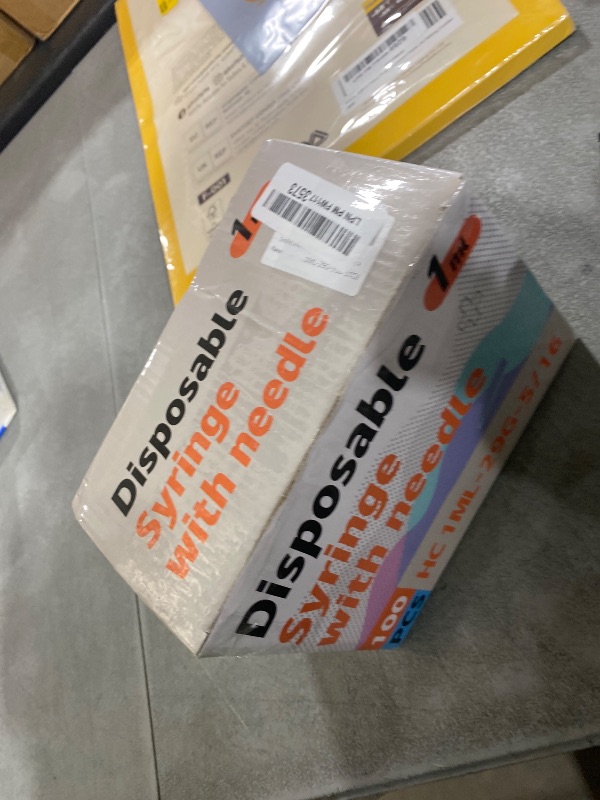 Photo 1 of 1ml/cc 29G 5/16 Inch Syringes, U-100 Scientific Lab Syringe, Individual Wrapped, 100 Pack