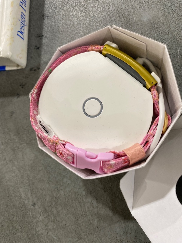 Photo 1 of Catlog Health Tracker for Cats - Smart Cat Collar with Safety Breakaway Buckle for Indoor Cats, Wellness Alerts, Real-time Monitoring (Kimono (Sakura),XL)