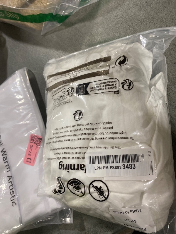 Photo 1 of Boho White Body Pillowcase 20x54in - Ruffled Fringe Decor Sham