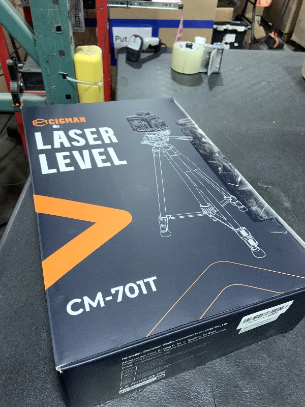 Photo 1 of CIGMAN 3D Laser Level with Tripod,Remote Control,Compact Design,4000mAh Battery,Rotary Base,3x360°Self-Leveling Green Laser Leveler for Picture Hanging and DIY Projects