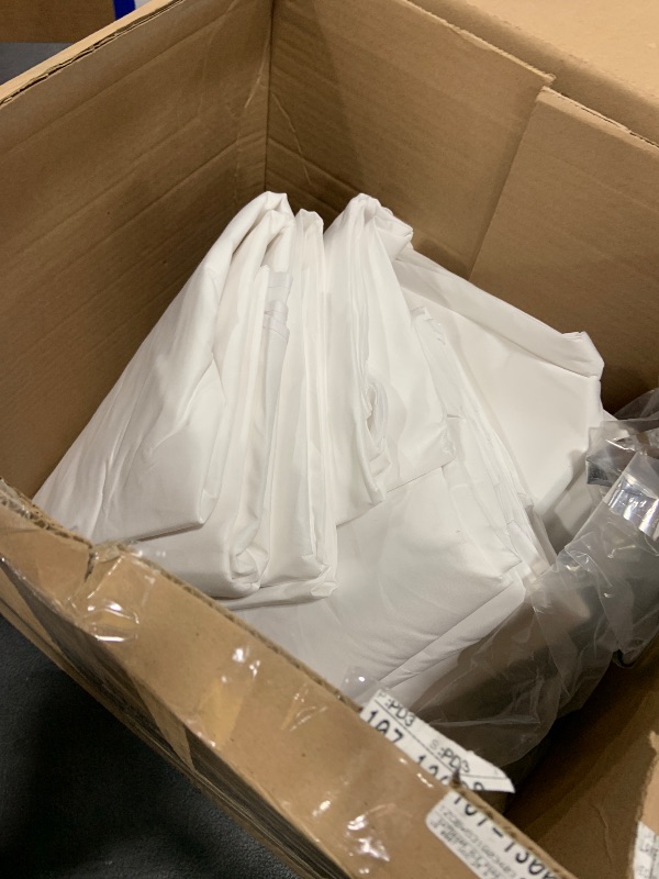 Photo 1 of 10 Pack White Round Tablecloths, 120 Inch Stain Resistant and Wrinkle Polyester Fabric Washable Table Clothes Cover for Kitchen Dining, Wedding, Reception Banquet, Birthday Party, Buffet Restaurant