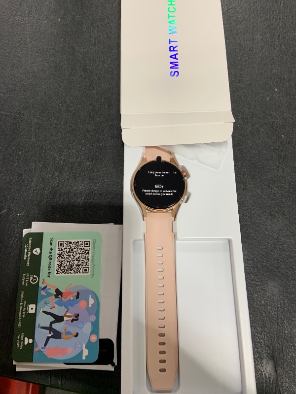 Photo 1 of Fitpolo Smart Watch for Women,1.3" AMOLED Touchscreen Fitness Tracker, Make/Answer Calls, Heart Rate SpO2 Monitor, IP68 Waterproof, Sleep & Activity Tracking Smartwatch for Android Phones iPhone