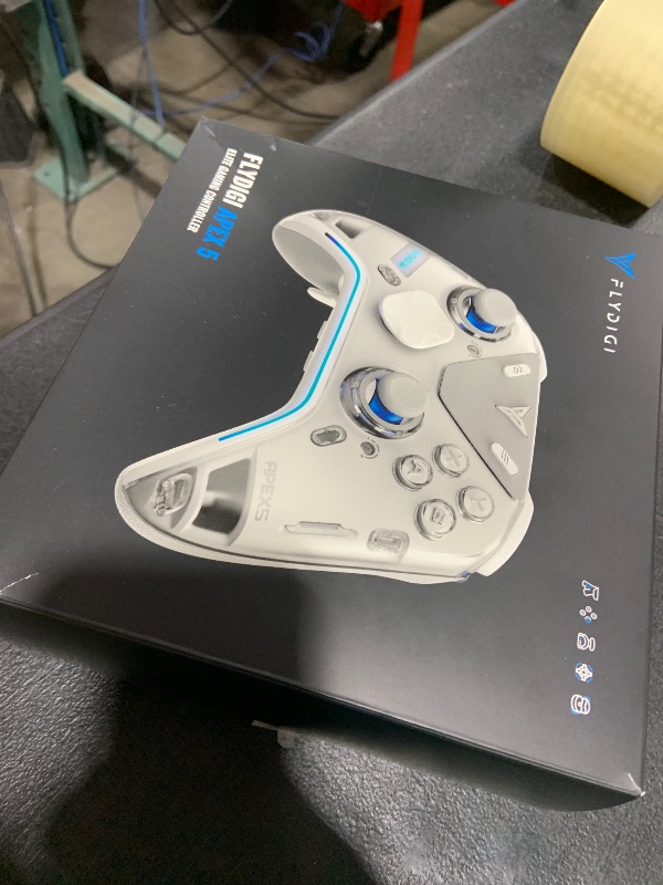 Photo 1 of FLYDIGI Apex 5 PC Controller, Forceflex Joystick 2.0, ForceAdapt Triggers, 3ms Ultra-Low Latency, RGB Light Bar, Full-Color LCD Display,1500mAh Battery PC/NS/Android/TV