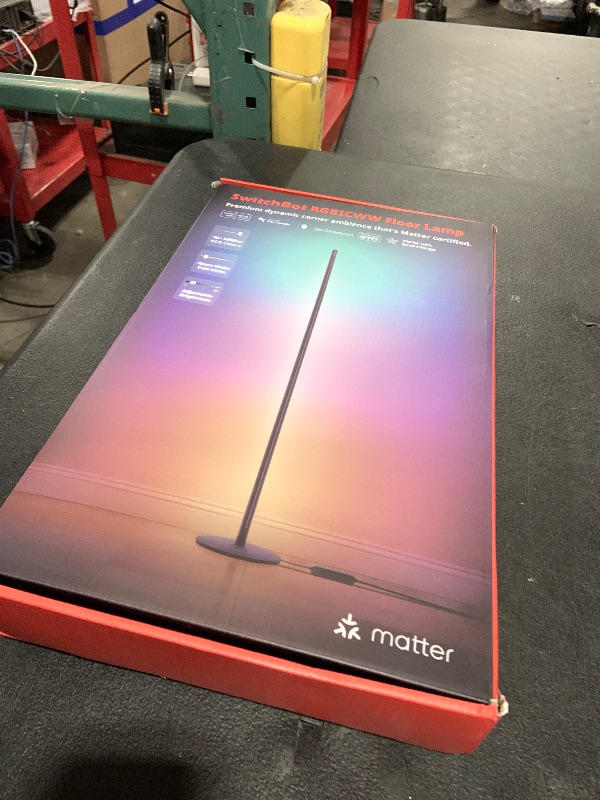 Photo 1 of SwitchBot Smart Floor Lamp RGBICWW Voice/App Controlled Works with Alexa, Apple Home & Google, Matter, Warm & Cool White, 1200lm Music Sync, Lamp for Living Room for Bedroom — Christmas/Holiday décor