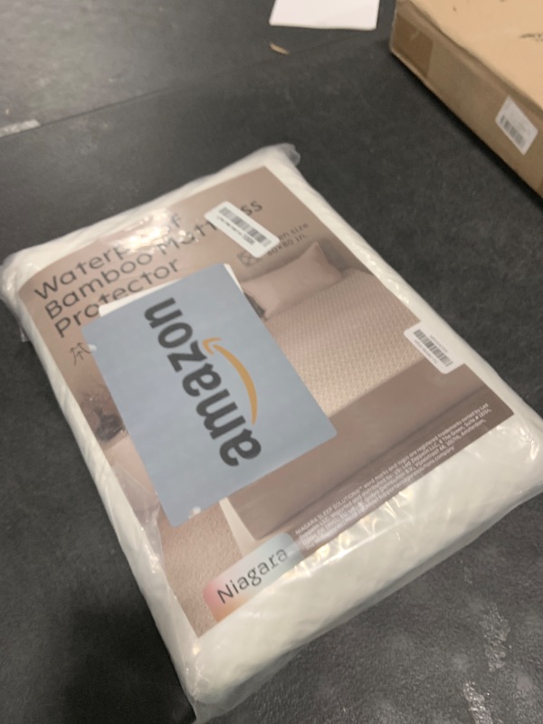 Photo 1 of 100% Waterproof Queen Mattress Protector - 360 Pad Protection Against Spills, Stains & Accidents for Parents & Pet Owners - Noiseless & Cooling Viscose Made from Bamboo (White)