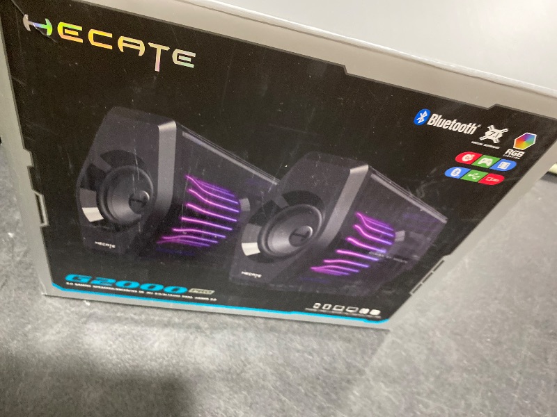 Photo 1 of Edifier G2000 Pro 64W Desktop 2.0 Computer Gaming Speakers for PC Laptop Mac Woofer Bluetooth USB 3.5mm AUX Inputs RGB Lights Multimedia Speakers Black