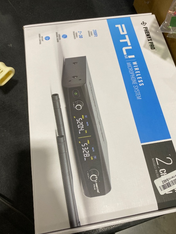 Photo 1 of Phenyx Pro UHF Wireless Microphone System w/ 2x30 Tunable Frequencies, Metal Cordless Mic Set, 200 ft Range, 2 Bodypacks & Headsets/Lapel Mics for Speaking, Singing, Church, DJ (PTU-52-2B)