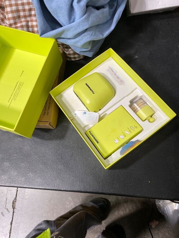 Photo 1 of Imprintu Temporary Tattoo Printer – Full Set with Powder Primer & Balm Fixer, 100% Vegan Cosmetic Ink, Dual Mode for Skin & Objects, Lasts up to 24 Hours, Over 10,000 Custom Designs with iOS/Android