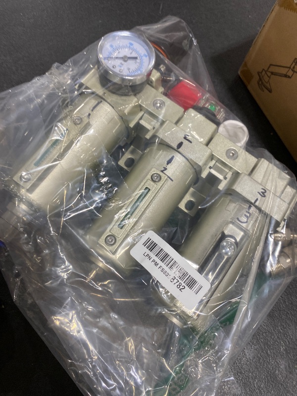 Photo 1 of 1/2" NPT Industrial Air Dryer for Compressor,3 Stage Air Compressor Water Separator System,Filter Oil Water Separator Dryer for Plasma Cutter and Paint Spray,Auto Drain