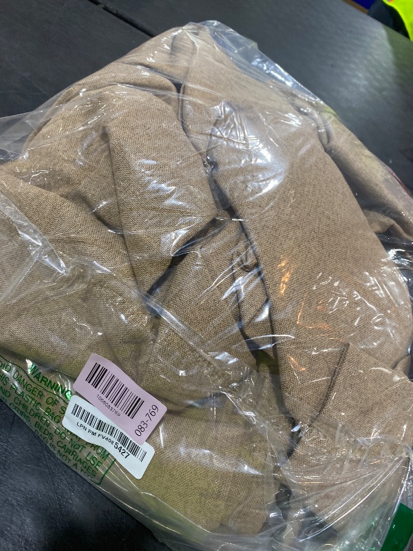 Photo 1 of KEQIAOSUOCAI 132 Inch Linen Blackout Curtains 11 ft/feet Long for Ceiling Back Tab Loop Pocket Curtains Pinch Pleated Drapes for Patio Sliding Glass Door, Burlap Color,W50 x L132, 2 Panels