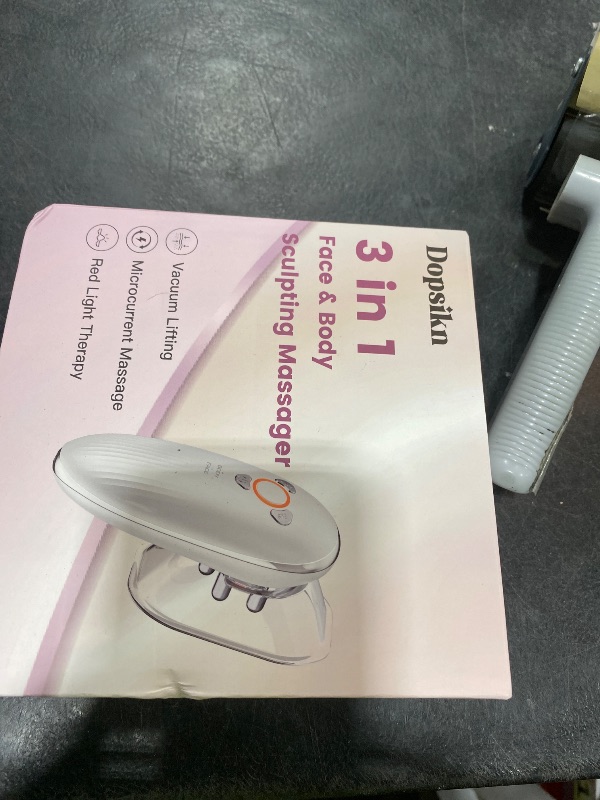 Photo 1 of Dopsikn Body Sculpting Machine with Red Light Therapy for Face & Body, Cupping Therapy, Electric Cellulite Massage Tool with 2 Cups, Gift for Women, White