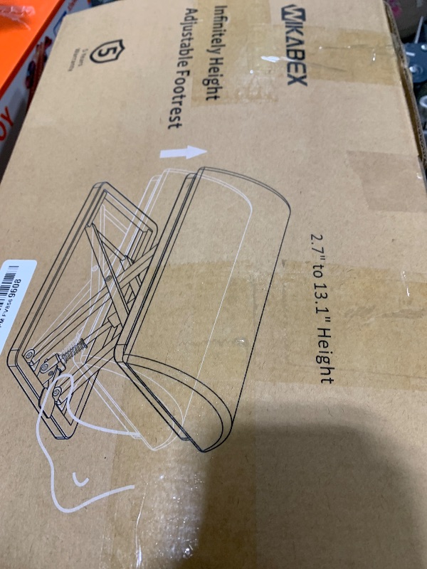 Photo 1 of Wikabex Truly Infinite Height Adjustable Footrest?No Bending Needed—Foot Step-to-Adjust?2.7"-13.1" Height?Washable?Foot Rest Stool for Under Desk at Work, Office/Home/Gaming/Study Desk Essentials