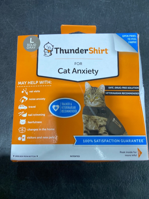 Photo 1 of ThunderShirt For Cats, Grey, Large ( > 13 lbs)