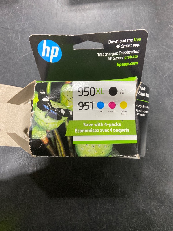 Photo 1 of HP 951 Black, Cyan, Magenta, Yellow Ink (Black XL + CMY)
