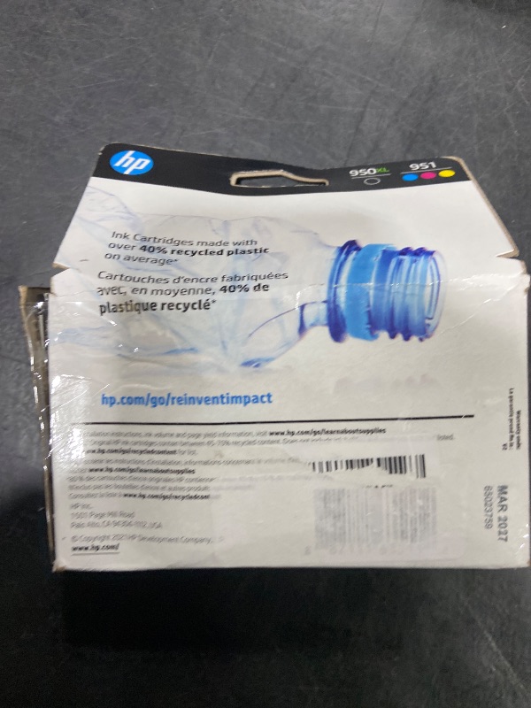 Photo 1 of HP 951 Black, Cyan, Magenta, Yellow Ink (Black XL + CMY)
