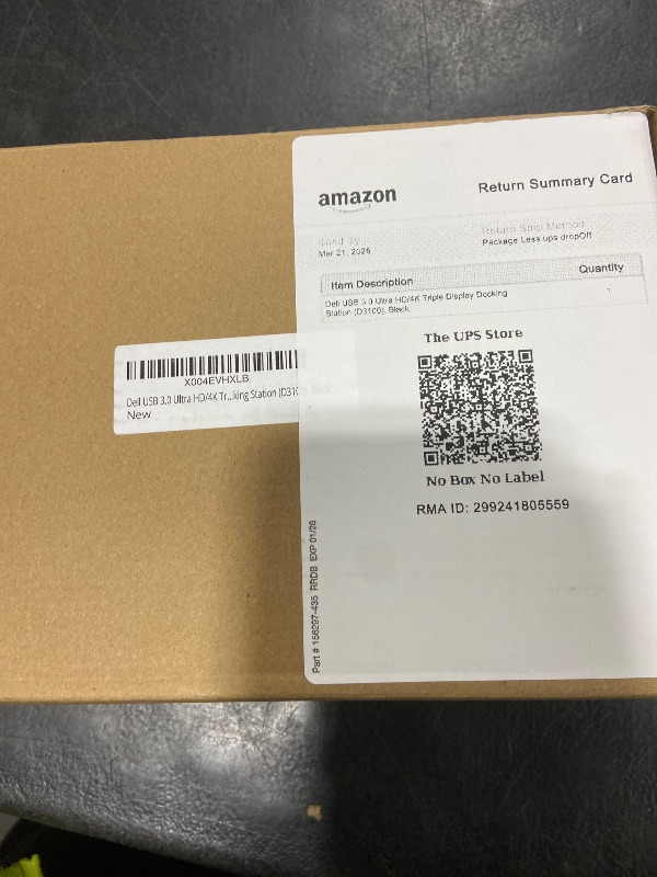 Photo 1 of Dell USB 3.0 Ultra HD/4K Triple Display Docking Station (D3100), Black