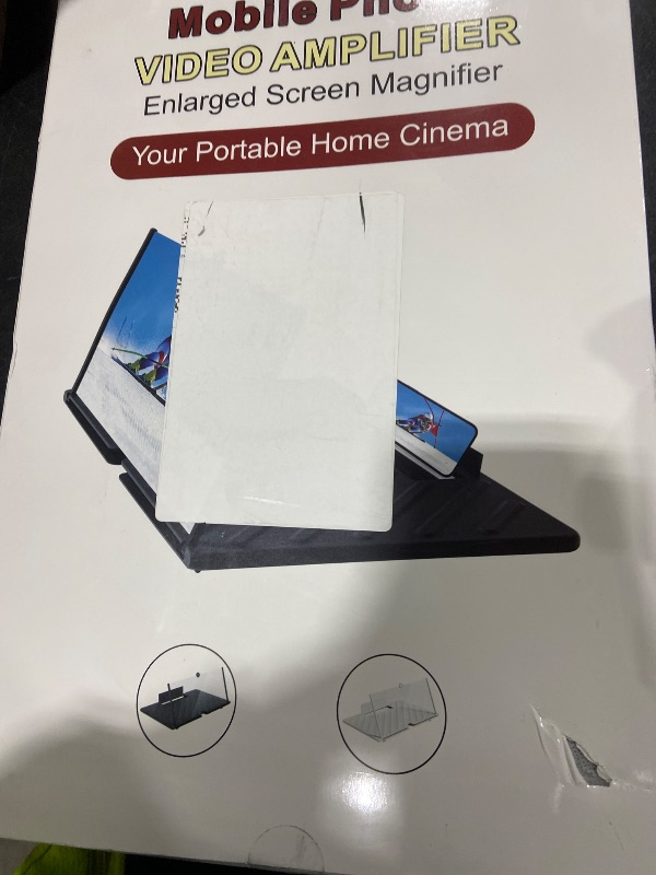 Photo 1 of 20" Screen Magnifier for Cell Phone,Fanlory 3D HD Magnifying Projector Screen Enlarger for Movies, Videos and Gaming, Foldable Phone Stand with Screen Amplifier,Compatible with All Smartphones